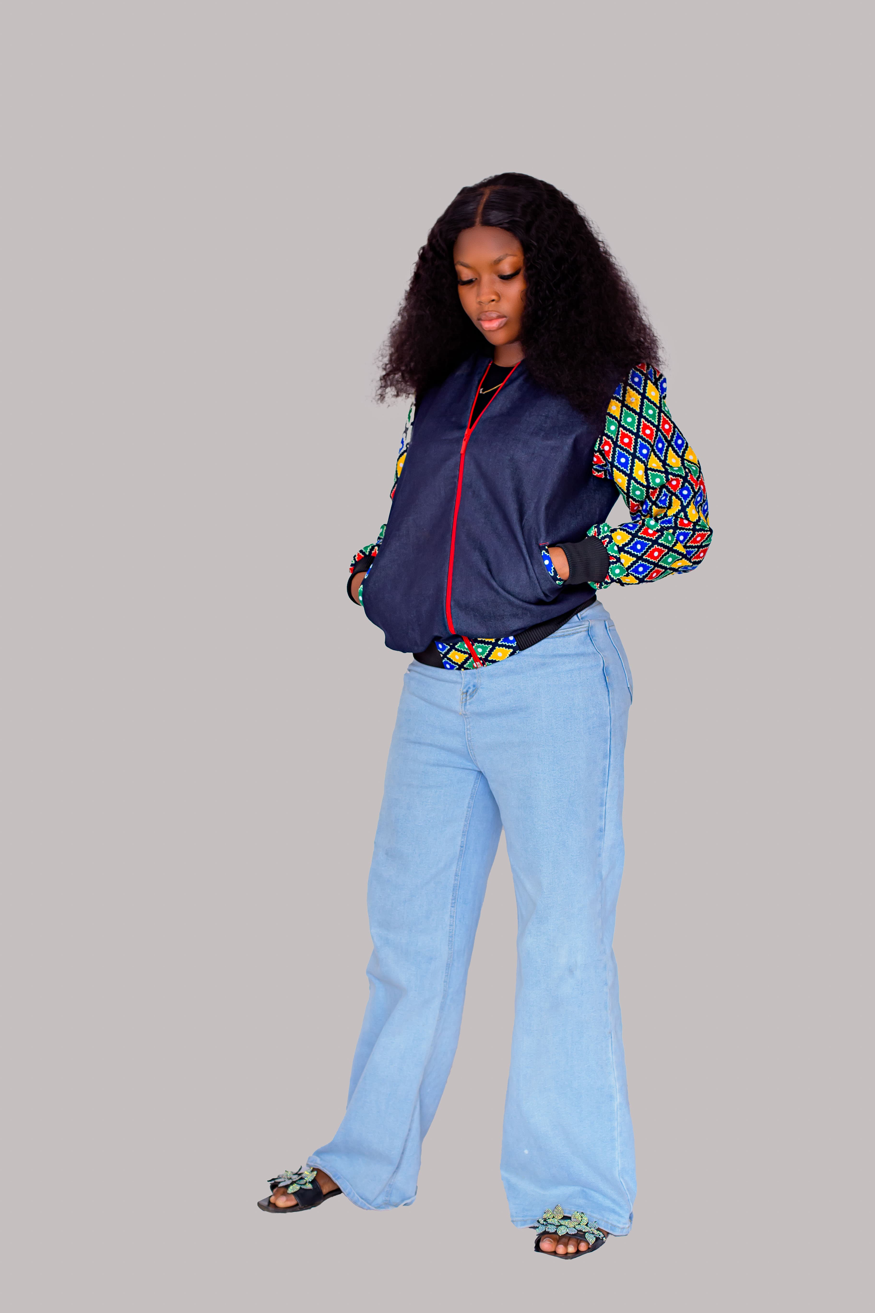 Ankara Sleeve Bomber — full length